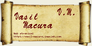 Vasil Macura vizit kartica